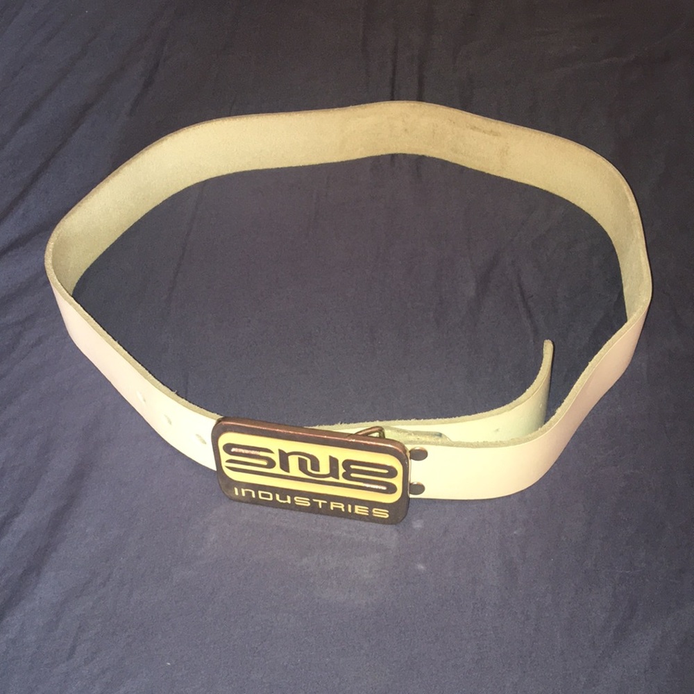 Snug industries streetwear raver white leather belt like Illig+ free snug decal - Picture 3 of 10
